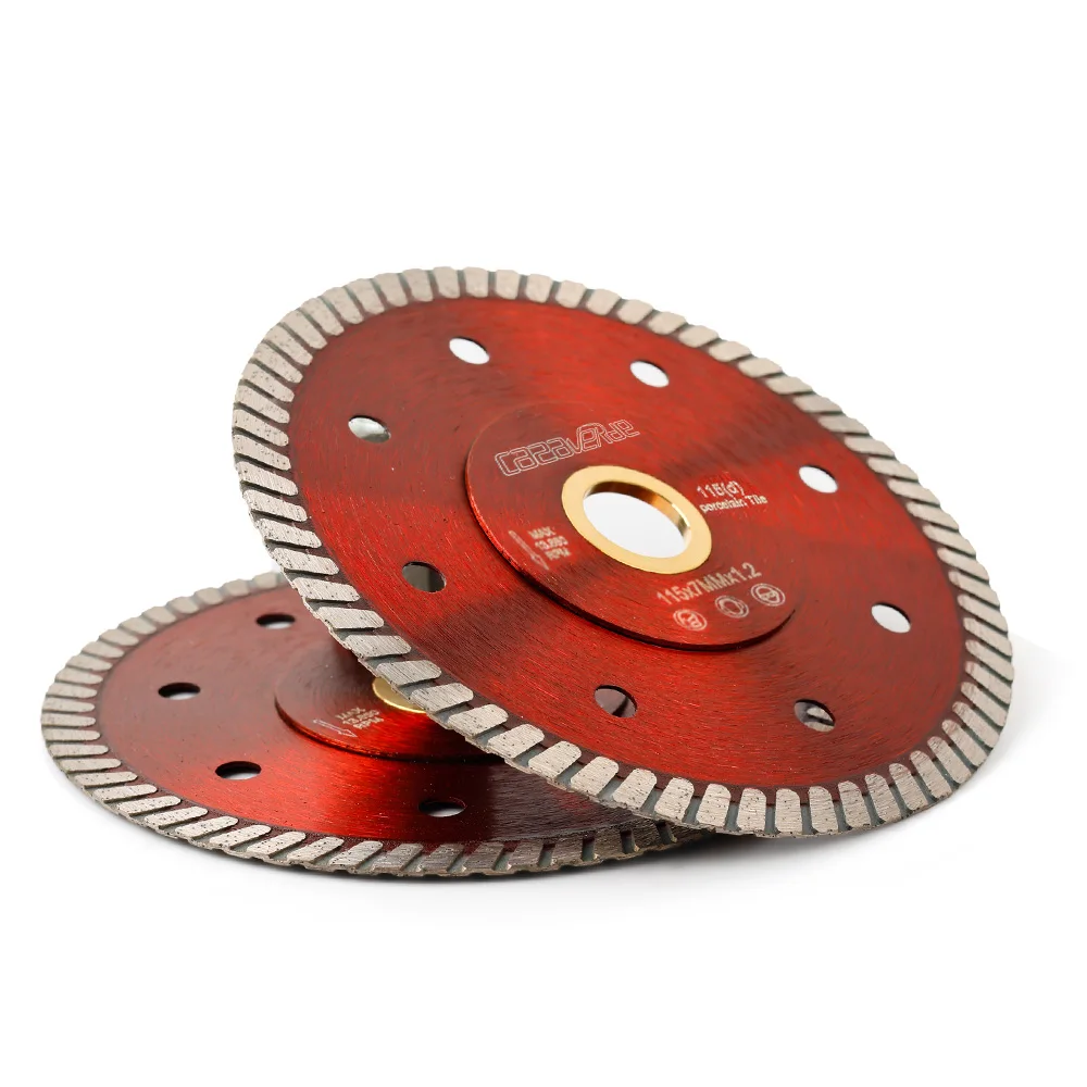 Taglio Porcellana Disco Diamantato 115mm Turbo X Mesh - Per Porcellana, Piastrelle, Granito - Taglio A Secco/Umido Dischi Per Smerigliatrice