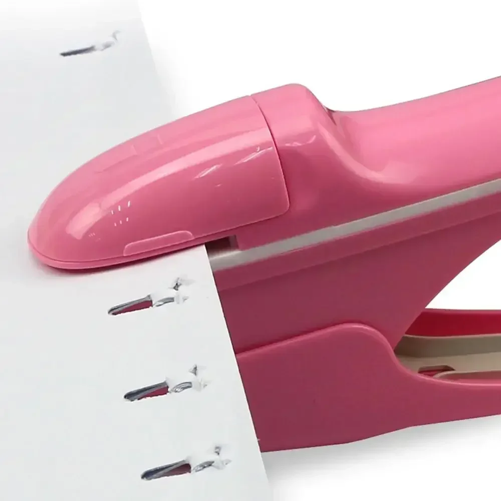 Stapleless Book Paper Stapling Stapler Mini Portable No Staples School Office Supplies 1PC
