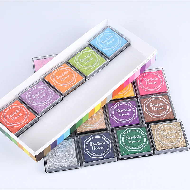 DIY Scrapbooking Vintage Crafts Ink pad 1 box 20 colors Colorful Inkpad Stamps Sealing Decoration handmade Scrapbooking Material
