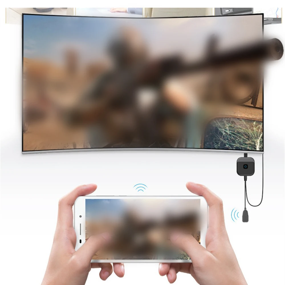 라이브 방송 무선 스크린 장치, 1080 디스플레이 스크린, 빠른 스크린 공유, 홈 오디오 및 비디오 장비, 4k 디스플레이