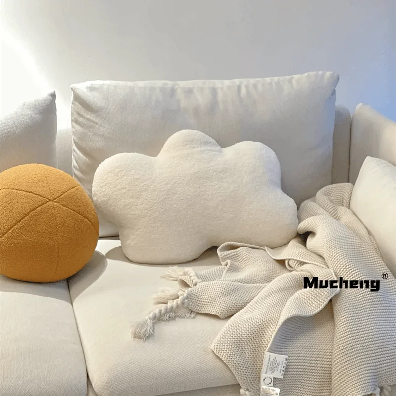 50CM Super Soft Cloud Plush Pillow Stuffed Cloud Shaped Cushion White Cloud Room Chair Room Decor Pillow Seat Cushion Gift 5