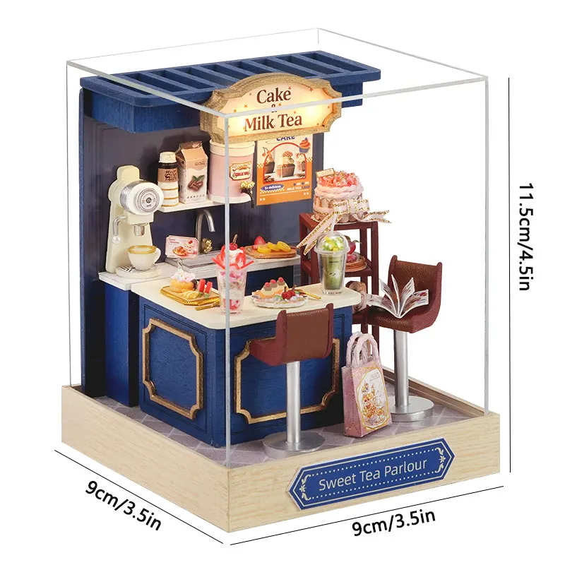 DIY Miniature Flower House Kit - Handmade 3D Puzzle with Furniture for Home Decoration and Gift