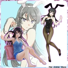  Sakurajima Mai Anime Figure Sexy Bunny Girl Series Seishun Buta Yarou Action Figures Clothing Movable Figurine Collections Gifts 