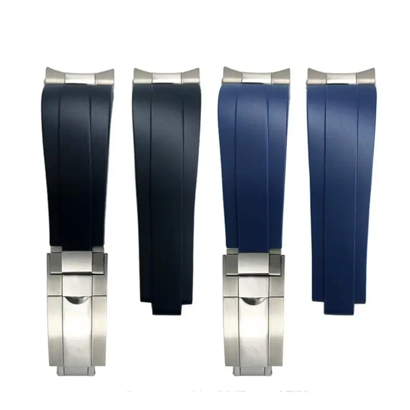 SCHIK 20mm Rubber Short Buckle Watchband Fit For Rolex Daytona Submariner Role OYSTERFLEX Yacht Master Small Wrist Silicone
