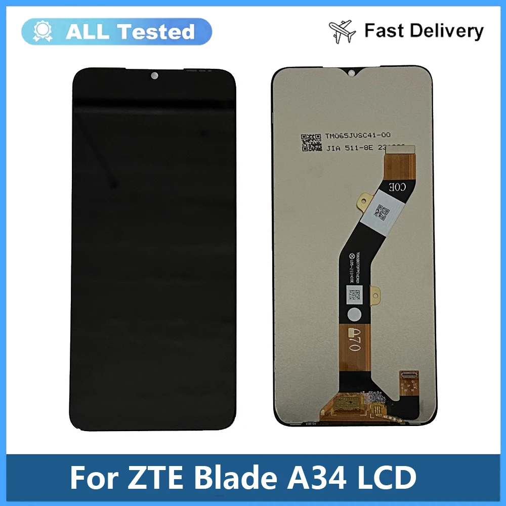 For ZTE Blade A34 LCD Display Screen Touch Panel Digitizer For ZTE A34 LCD Display Sensor Repair Parts