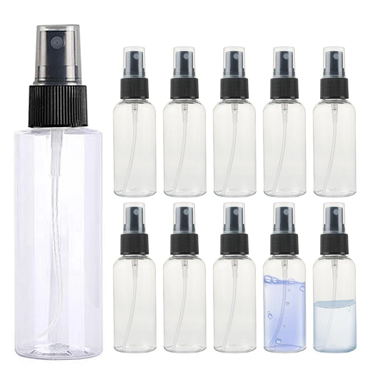 

30pcs 50ml 200ml Cylinder Mist Spray Bottle Plastic Cosmetic Bottles makeup Tools Sprayer Dispenser Refillable Bottles Travel