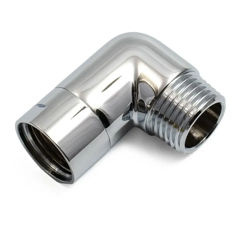 Adattatore Angolare Doccia 90° EMagTech In Rame Cromato – Raccordo G1/2 Per Soffione E Braccio Doccia, Anticorrosione