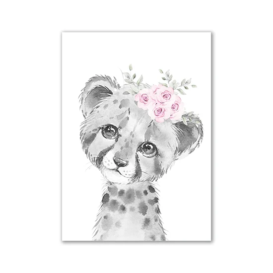 Personalized Animal Nursery Wall Art - Canvas Paintings