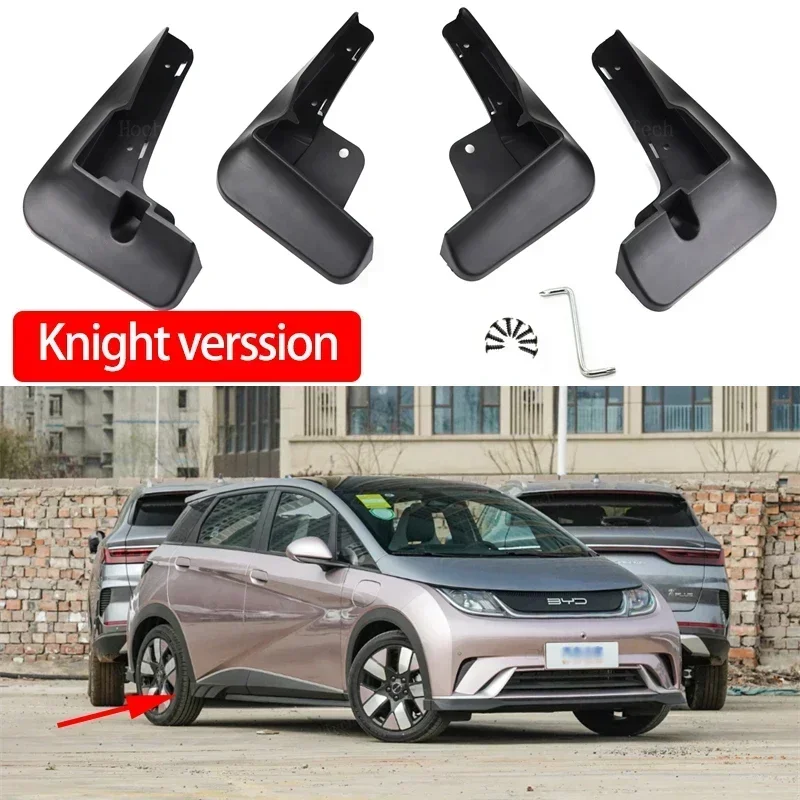Schmutzfänger-Schutz, 4 x Auto-geformte Schmutzfänger, Spritzschutz, Kotflügel vorne und hinten, Styling für BYD Dolphin EA1 Atto 2 2021 2022 2023 – Detail 12
