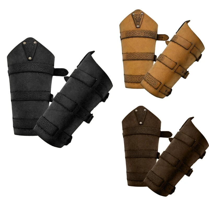 

Embossed Pattern Adult Medieval Bracer Punk Vintage Knights Wristband
