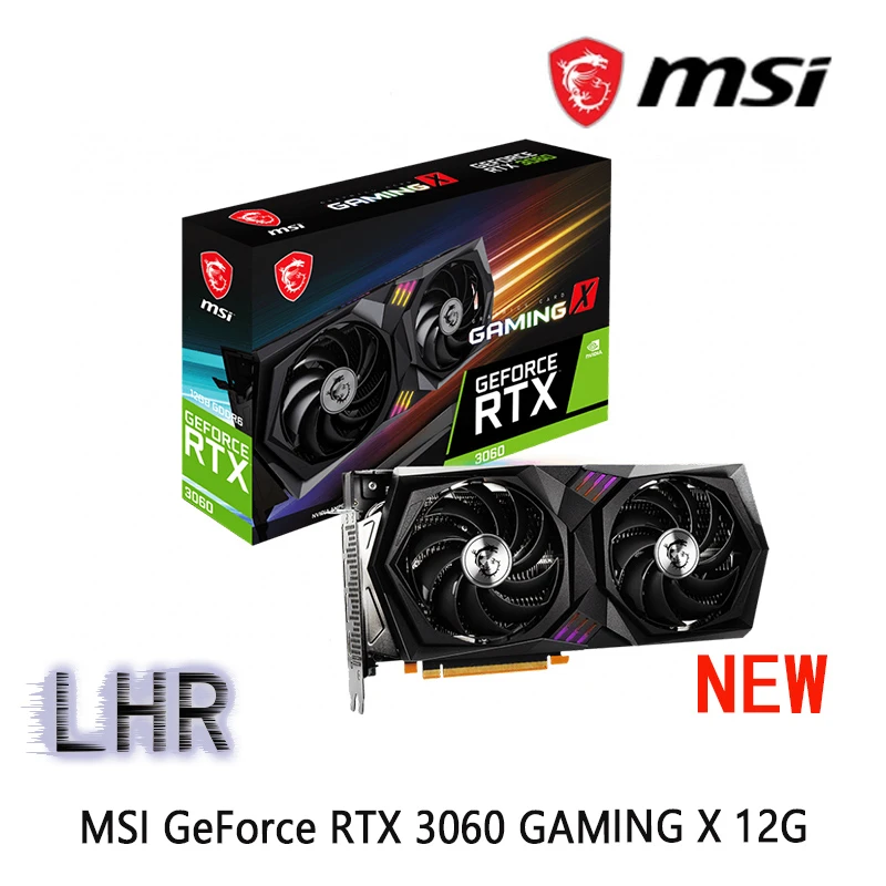 MSI GeForce RTX 3060 GAMING X 12G 192-bit GDDR6 15Gbps  Video Cards GPU Graphic Card  RTX3060 12GB LHR NEW