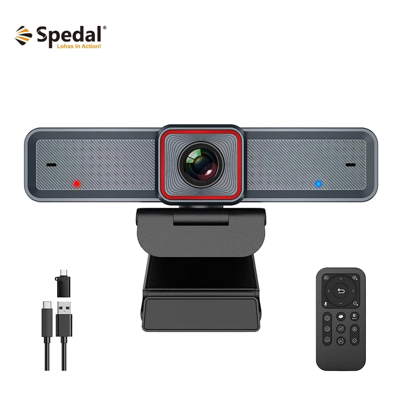 Веб-камера Spedal FF932 4K HDR с ИИ-отслеживанием, USB 3,0, широкоугольная Компьютерная камера для ноутбуков, встреч, конференций, прямой трансляции