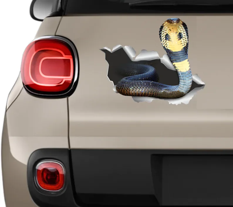 Cobra Sticker Snake Stickers Car Sticker Yellow Cobra Decal Bumper Sticker Window Sticker Automobile Sticker Cobra Decal Gift Fo
