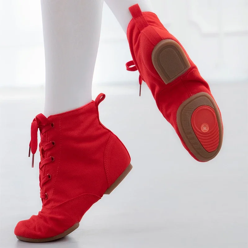 Outdoor Wear Dance Shoes for Kids Women Rubber Sole Jazz Boot Soft Sole Ballet Dance Shoes Latin Dance Shoes Sneakers Size 30-45 3