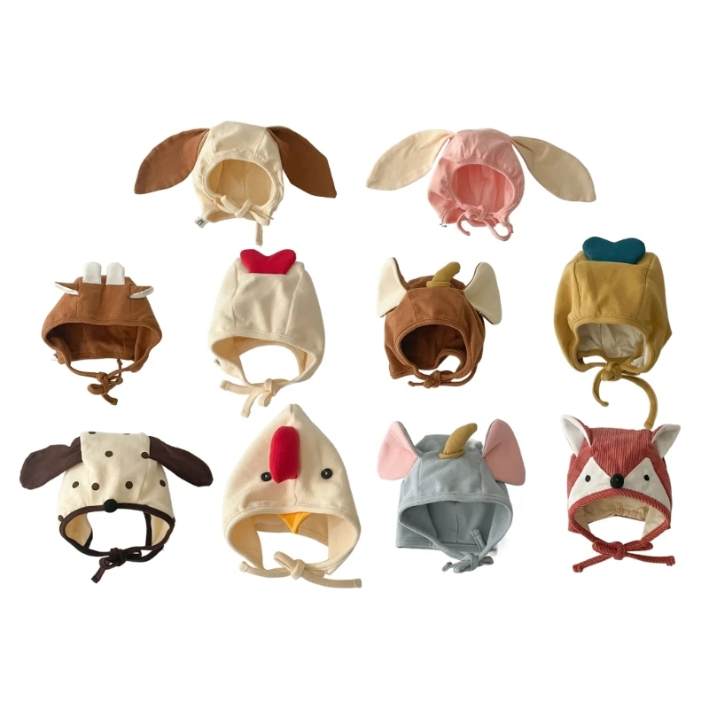 

Baby Bonnet Cap Earflaps Baby Infant Beanie Cap Cartoon Cap Hat Winter Warm Hat for Boy Girl Ear Protections Hat