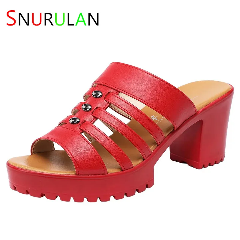 

Big Size 32-43 Summer Wedding Shoes Women Slippers Platform 2023 High Heels Slides Ladies Gladiator Shoes Office Slippers
