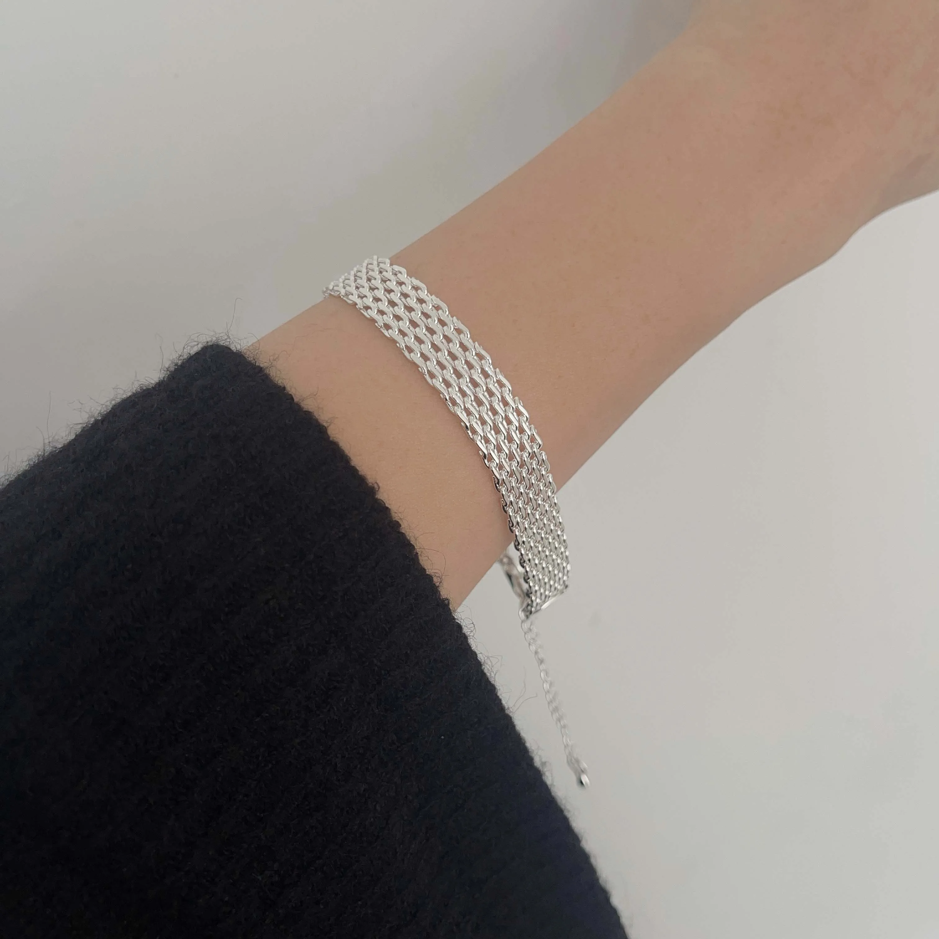 سوار معدني من الفضة الإسترليني عيار 925 صلب 100% ل...