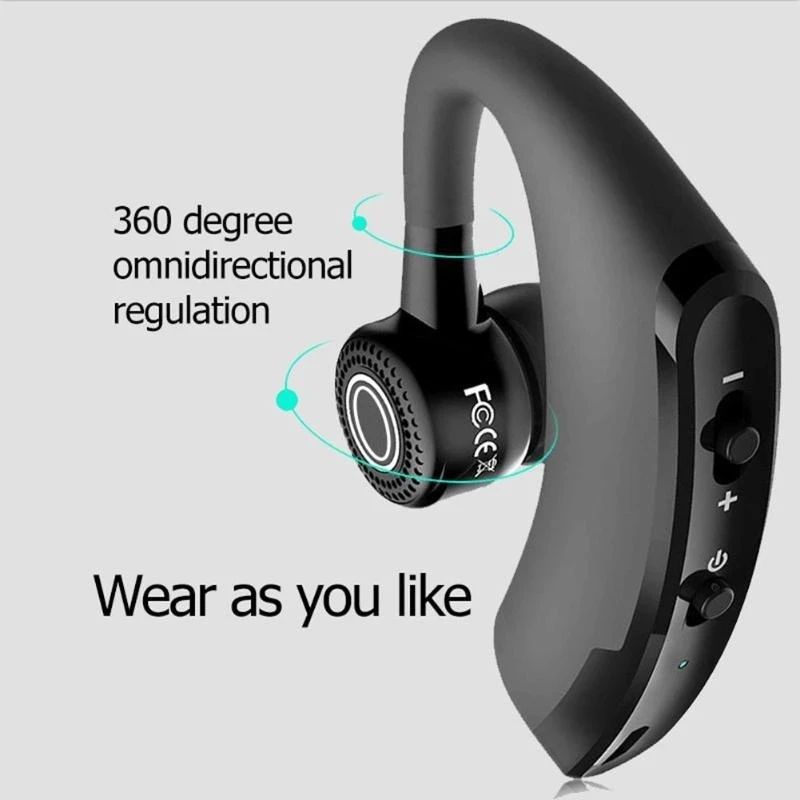 V9 Single Earphones Long Standby Business Headphones Waterproof Mono Headset Outdoor HD Call Bluetooth Wireless Earbuds With Mic 2
