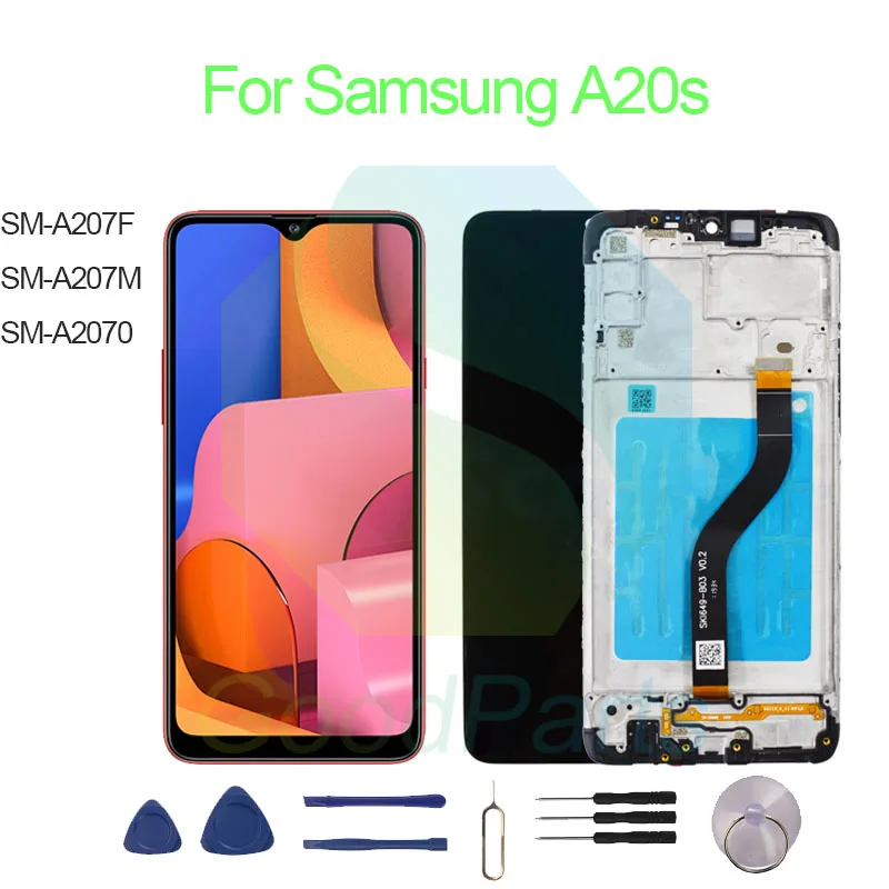 

For Samsung A20s Screen Display Replacement 1560*720 SM-A207F, SM-A207M, SM-A2070 A20s LCD Touch Digitizer Assembly