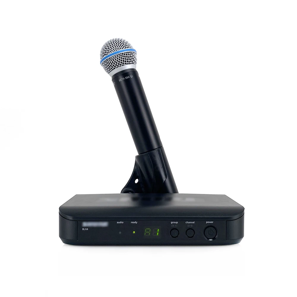 전문 무선 보컬 마이크 UHF 시스템 키트, 노래방 무대 공연 교회 연설용 핸드헬드 마이크, BLX4, 1 채널