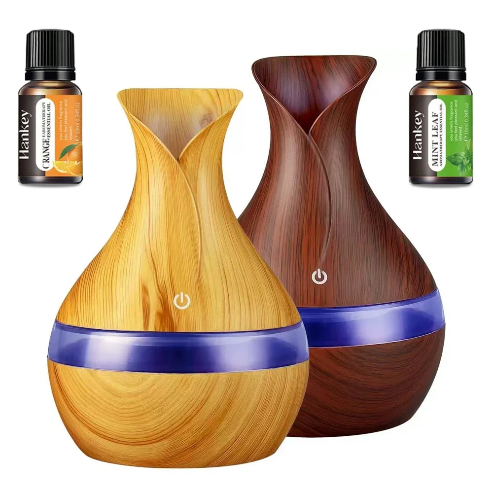 2pcs  300ml USB Humidifier & Essential Oil Diffuser  Quiet Mist with Auto Shut Off & Night Light
