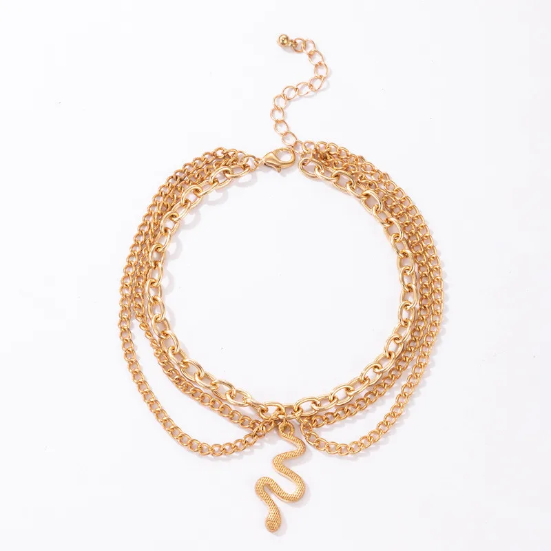 Boho Gold Silver Color Tassel Chain Bracelet Anklet Charms Snake/Starfish/Heart Sexy Leg Ankle On Foot Chain Beach Jewelry - Image 5