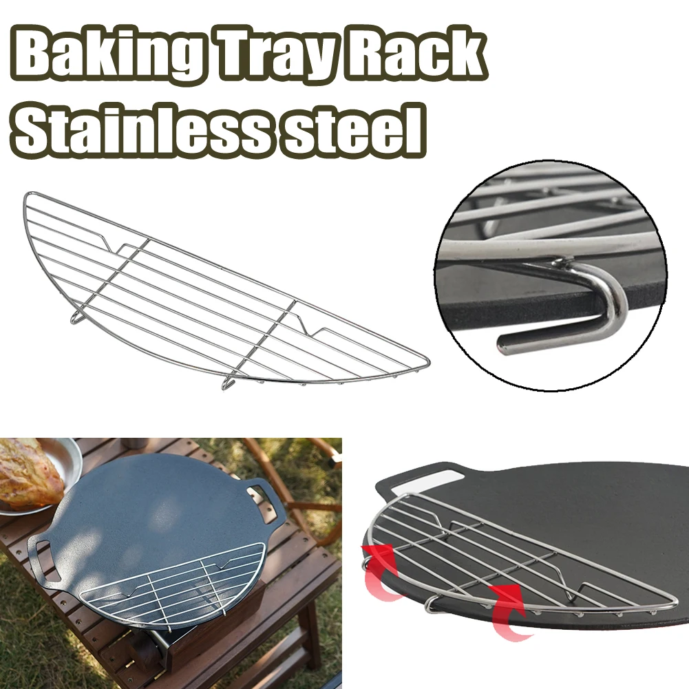 Barbecue Grid Camping Cooking Baking Net Stainless Steel Cooling Rack