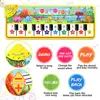 110x36cm Musical Piano Mat for Kids Toddlers Keyboard with 8 Dinosaur Sounds Baby Mat Musical Carpet Educational Toys for Kids 3