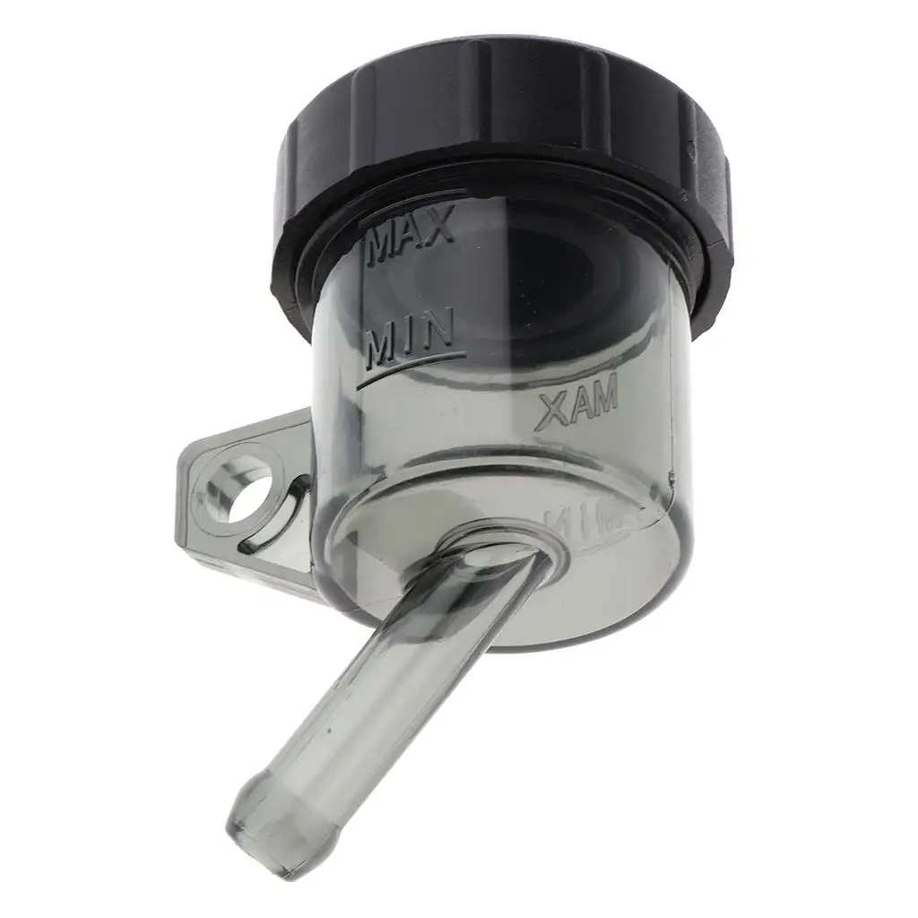2X Plastic Motorcycle Brake Fluid Reservoir Black Expansion Tank