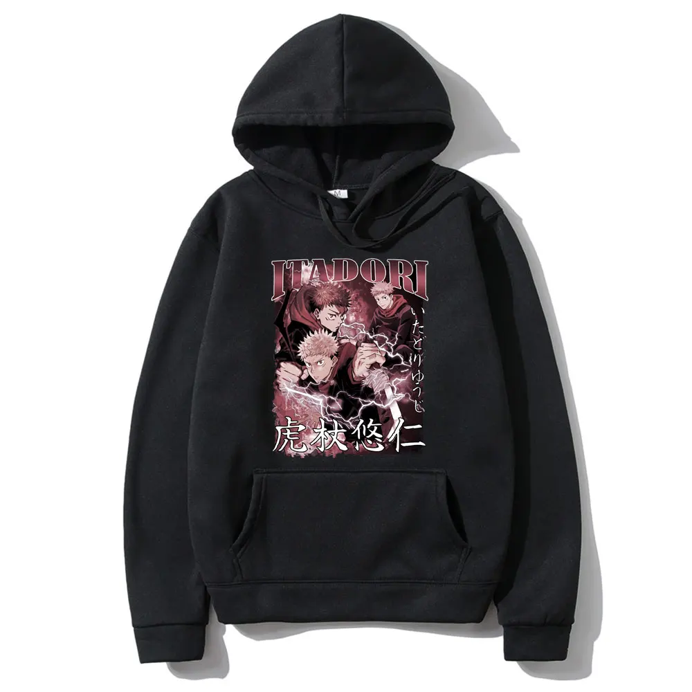 

Japanese Anime Jujutsu Kaisen Itadori Yuji Graphic Print Hoodie Men Women Manga Casual Sweatshirt Male Vintage Oversized Hoody