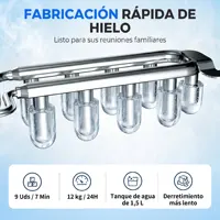 Machine à glaçons autonettoyante Homcom 12 kg/24h, 9 glaçons en 7 min, bleu clair 4