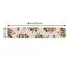 Easter Tulip Flowers Linen Table Runners Dresser Scarves Table Decor Spring Farmhouse Dining Table Runners Wedding Decorations 6