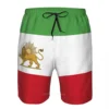 2023 Summer Polyester IRAN Lion With Sun Country Flag 3D Printed Men's Board Shorts Beach Pocket Running Summer Pants 5