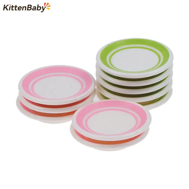 special tableware dishes creative shaped melamine plates cold dishes snacks imitation porcelain dry ice plates 5pcs Mini Resin Food Dishes Tableware Miniature Doll House Accessories Dollhouse Trays Plates Doll Kitchen Toys