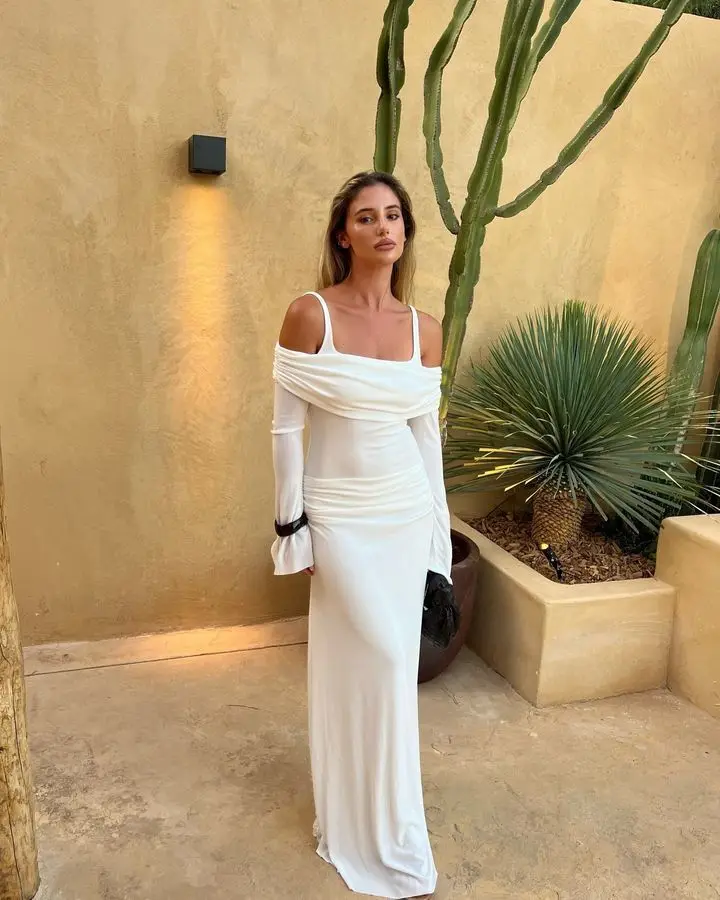 Elegant Long Sleeved Bodycon Party Evening Dress For Women Double Layered Tight Female Vestido Autumn New Clothing