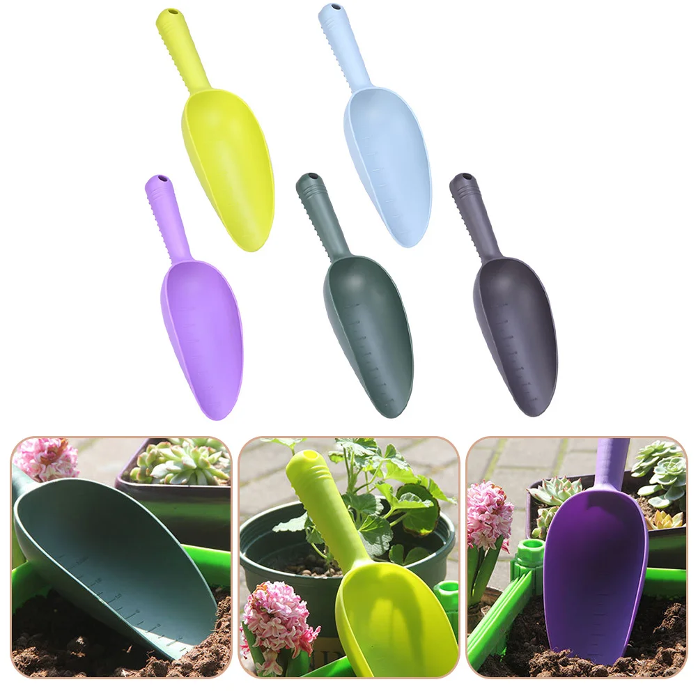 5 Pcs Garden Trowel Set Multicolor Ergonomic Handle Lightweight Digging Transplanting Soil Shovels Gardening Tools