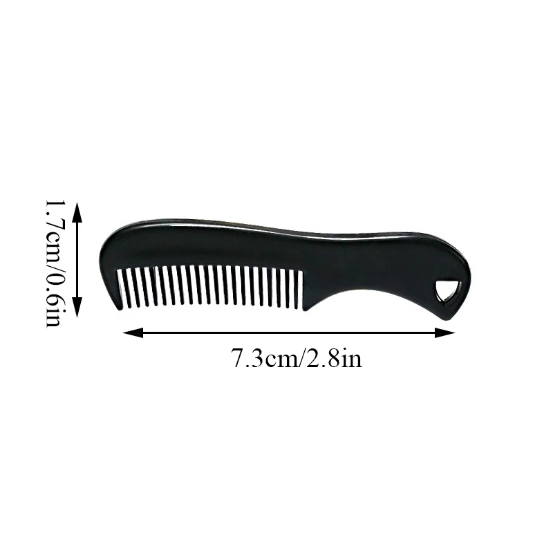 Peigne Pliable de Poche Noir pour cheveux barbe moustache avec clip homme  femme