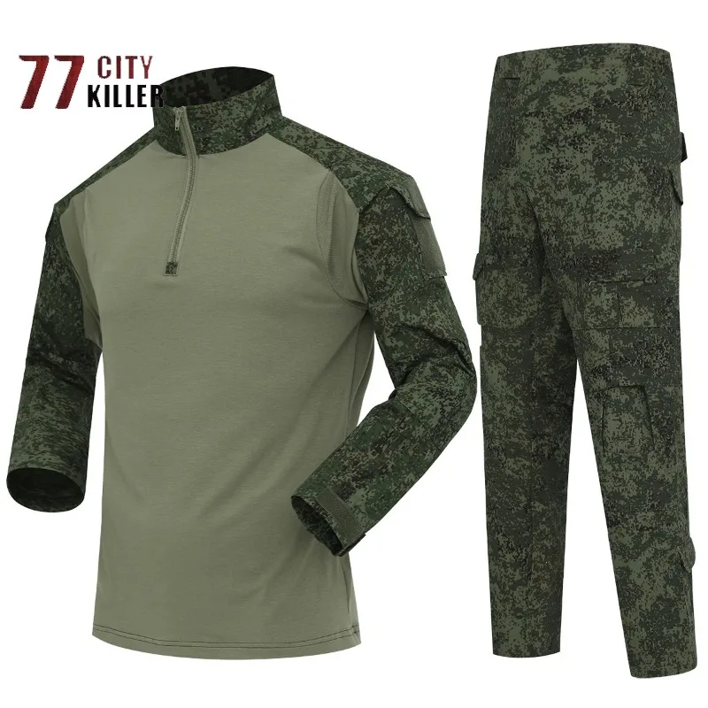 

Мужской спортивный Камуфляжный комплект из чистого хлопка, удобный и дышащий Топ для улицы, весна-осень, G2