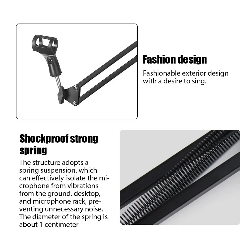 Microphone Desk Arm Stand NB-35 Desktop Arm Holder Mic Stand For Bm800 Microphone Stand With A Spider Cantilever Bracket Universal