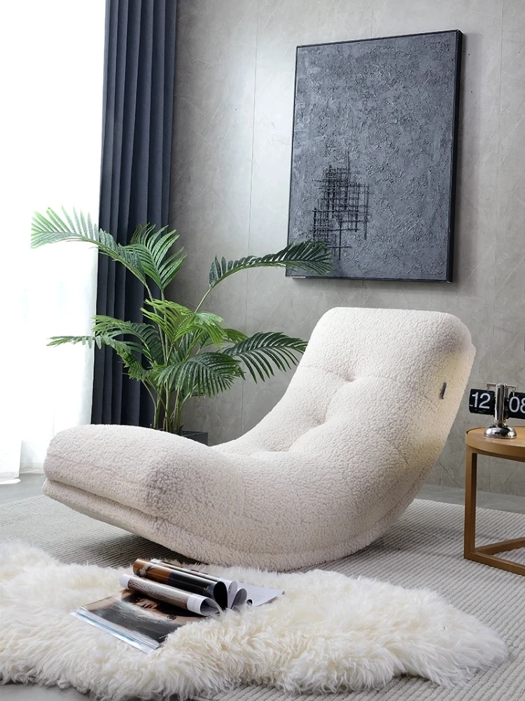 

Living Room Chairs Rocking Chair Accent Chair Leisure Recliner Linen Lambswool Sofa Single Flannel Living Room Soft Comfortable