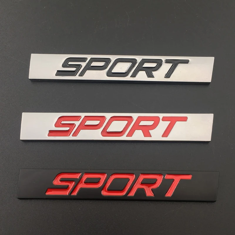 3D Metal Black Chrome Logo Sport Badge Car Fender Emblem Trunk Decal Per Toyota Honda Nissan Vw Audi Sport Sticker Accessori