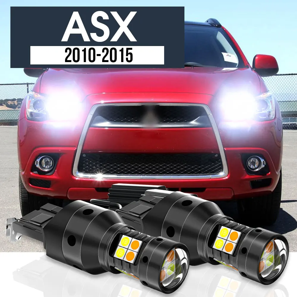 

2x LED Dual Mode Turn Signal+Daytime Running Light Blub DRL Canbus Accessories For Mitsubishi ASX 2010-2015 2011 2012 2013 2014