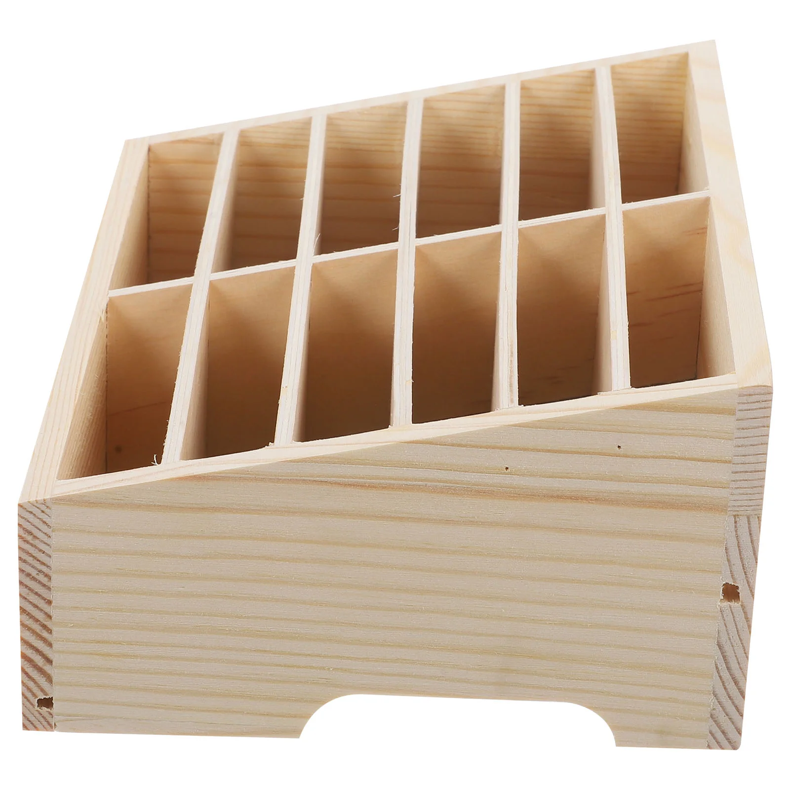 

Mobile Phone Storage Box Office Calculator Holder Management Desktop Home Supply Organizer Wooden Meeting Room Cell Rack