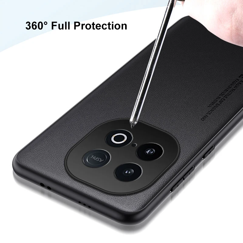 Luxury Leather Shockproof Phone Case - Protective Silicone Cover