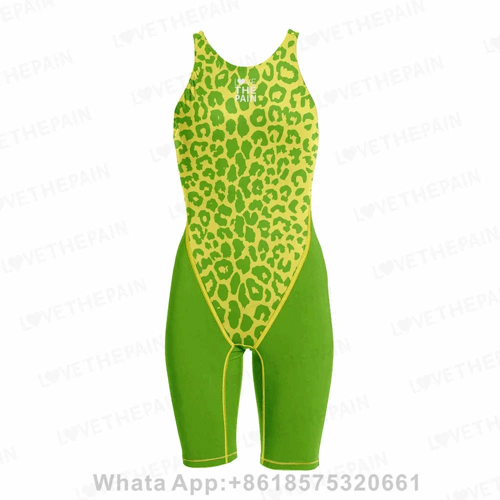 

Competition Training Swimwear Tech Suits Neck to Knee Tech Suits Women Kneeskin Open Back Tech Suit Swimsuit Quick Dry Bodysuit