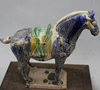 Collect China Ceramics Tri-Color Glazed Pottery Tang Dynasty War-horse Statue 5