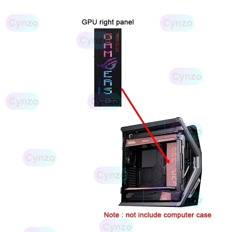 MOD ROG HYPERION Lightboard for Asus GR701 Chassis 5V ARGB AURA SYNC PSU GPU Laser Lighting Panel Refit Gamers Cabinet Plate