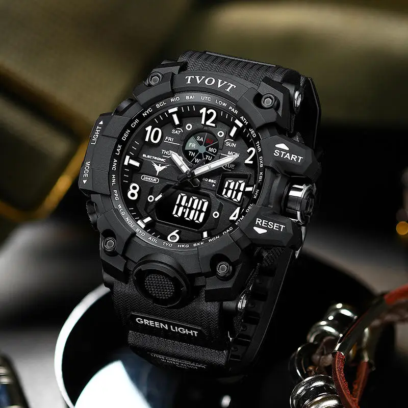 Reloj Digital Watch Japan Sports LED Display Sports OEM Men's Sports Watch Men's Chronograph Waterproof Clock Relogio Masculino