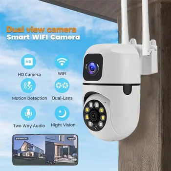 Smart WiFi Security Camera with Dual Lens 6MP HD Indoor PTZ Control Motion Detection IP Camera 1