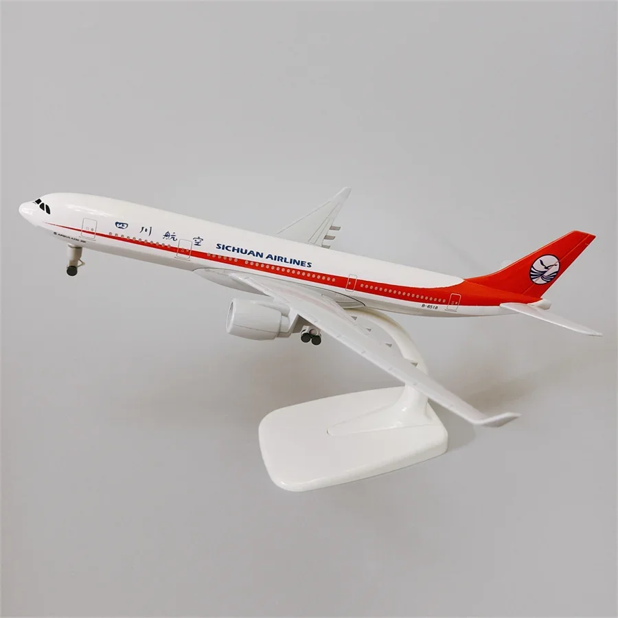 20cm Air China Sichuan Airbus A330 Airlines Airways Plane Model Alloy Metal 1/400 Scale Diecast Model Airplane Aircraft w wheels